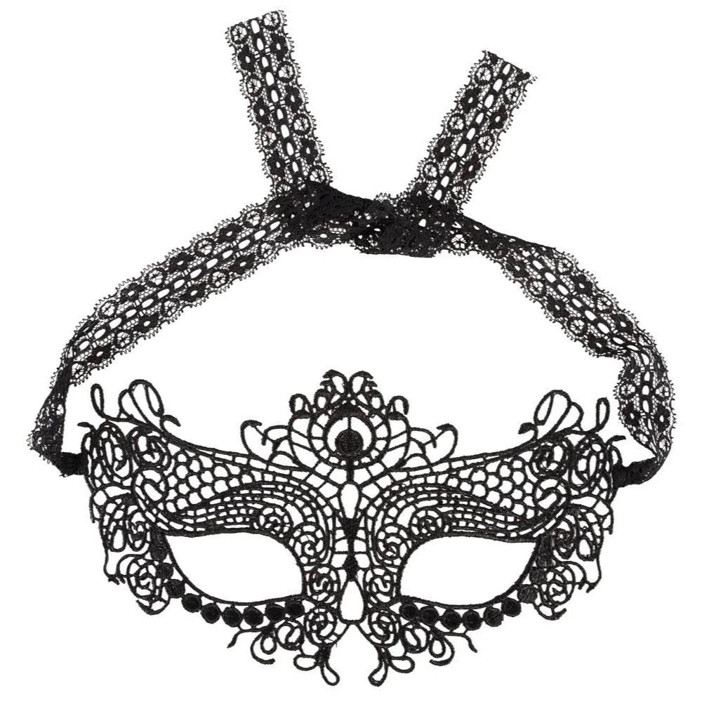 Cottelli Accessoires Nakışlı Dantel Göz Maskesi - Siyah