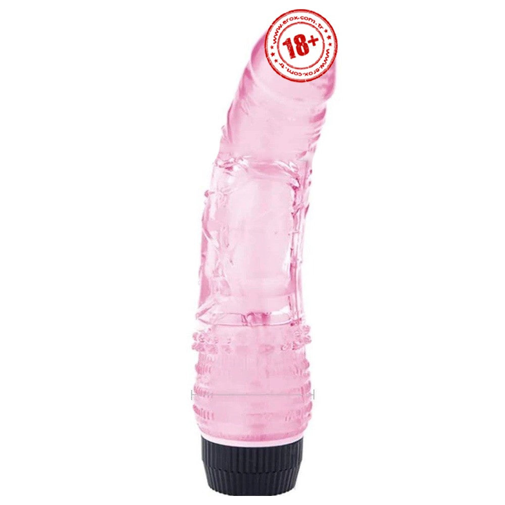 Erox Vibes Waves Pink Kademeli Titreşimli 18 Cm Jel Vibratör