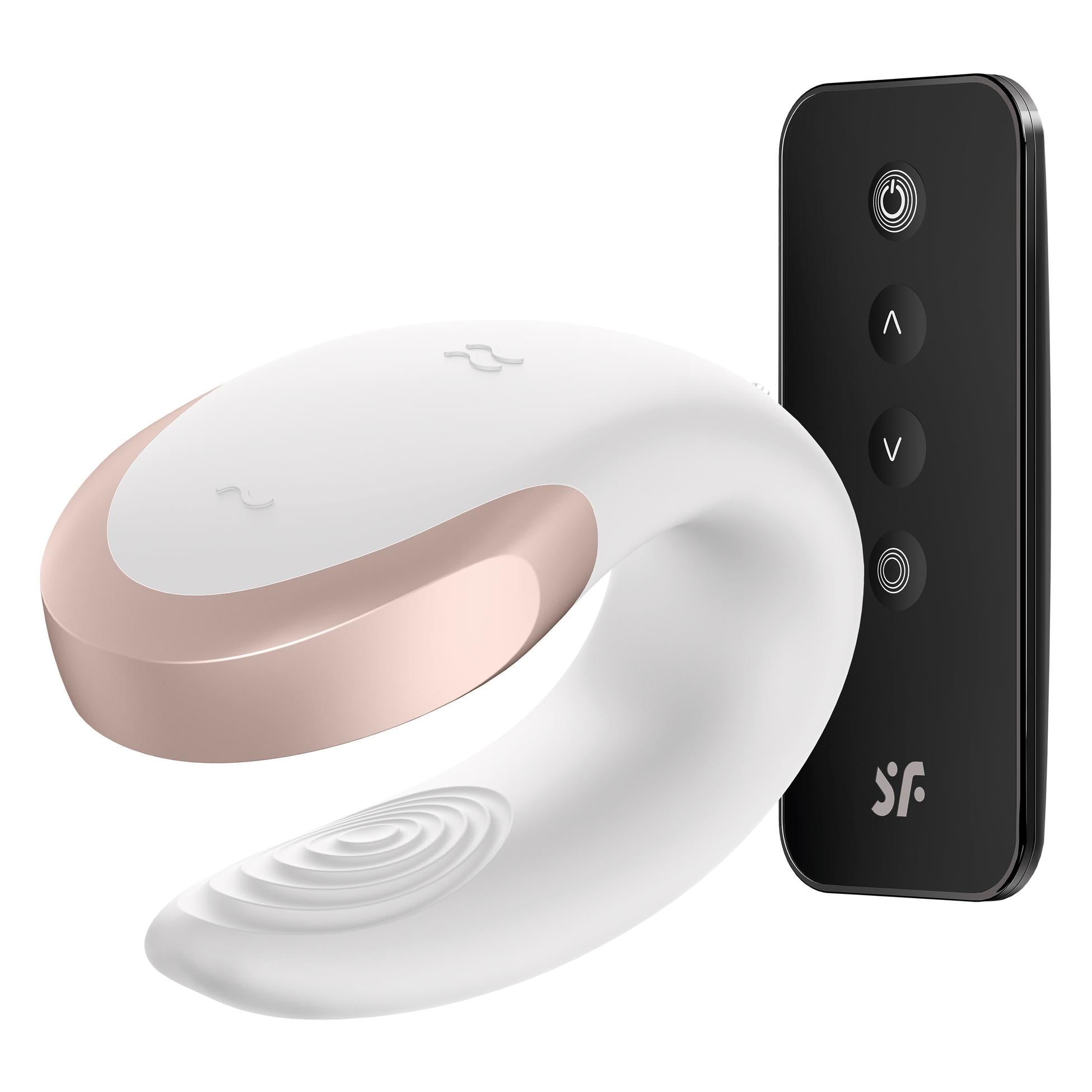 Satisfyer Double Love White Telefon ve Kumanda Kontrollü Vibratör