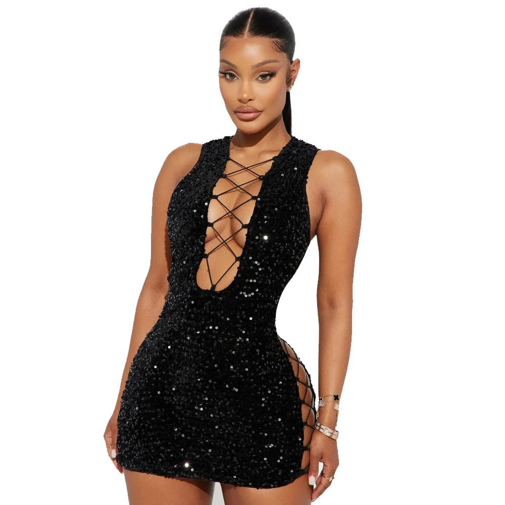 Erox Fantasy Wear Pul Payet Seksi Gecelik