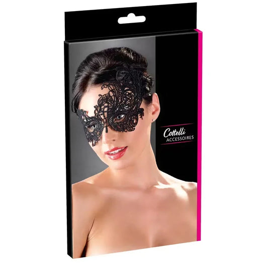 Cottelli Accessoires Julia Nakışlı Dantel Göz Maskesi - Siyah