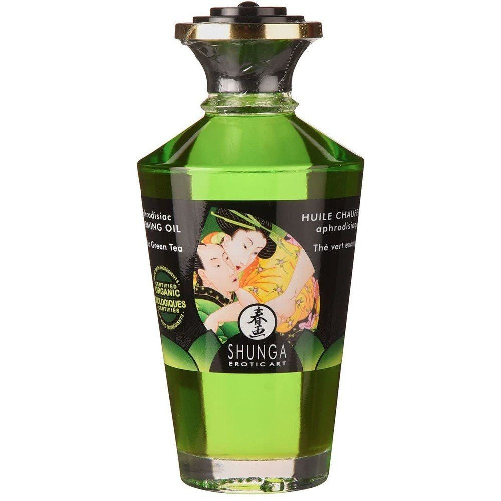 Shunga Aphrodisiac Warming Oil Green Tea Aromalı Isıtımalı Masaj Yağı 100 Ml.
