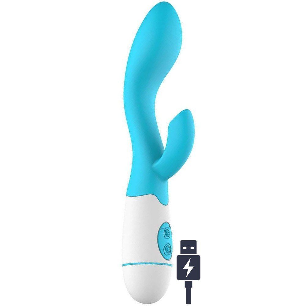 Erox Mix Vibe Curve 30 Modlu Şarjlı Rabbit Vibratör-Blue