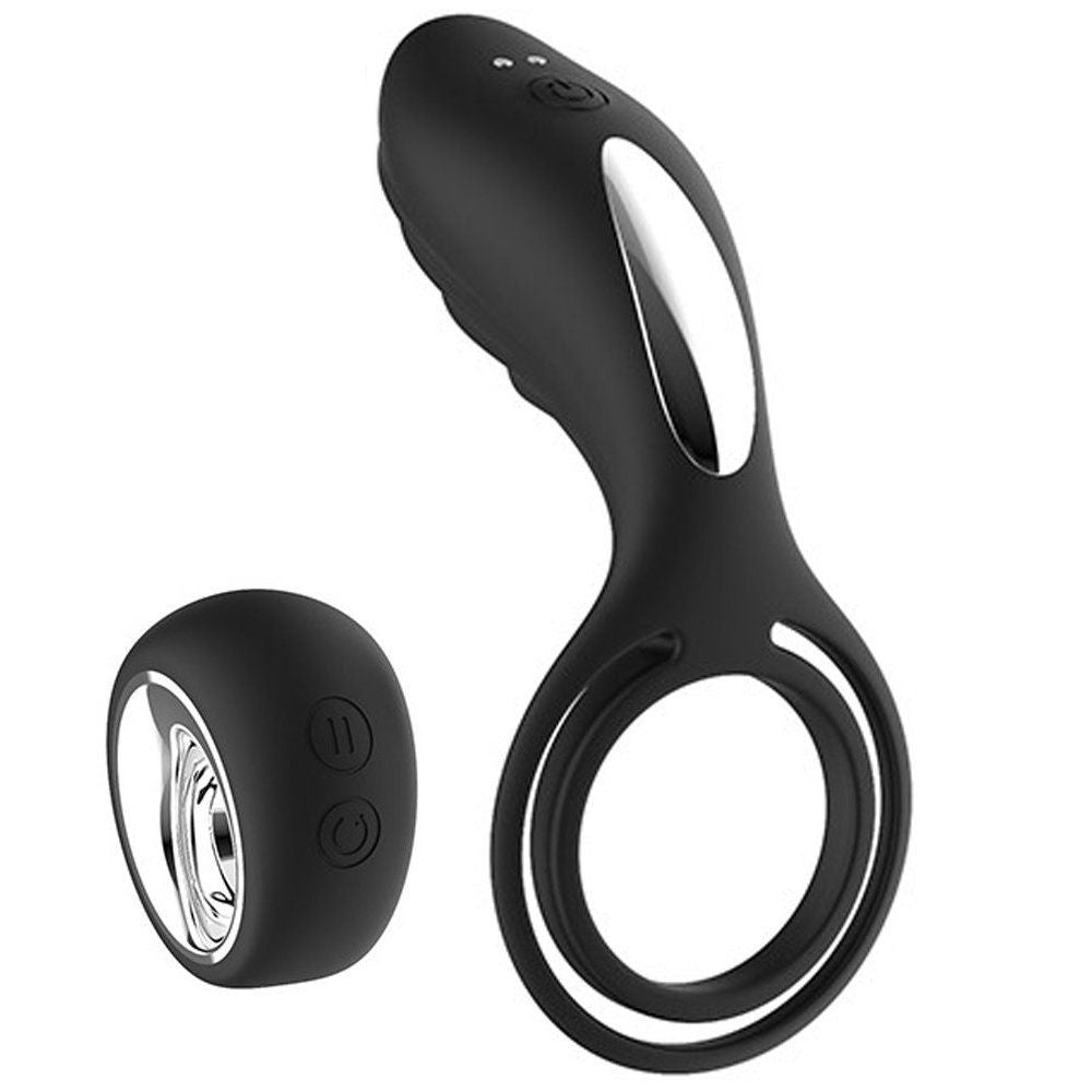 Private Body Safe Black Çok Yönlü Uzaktan Kumandalı Penis Halkası Anal Vibratör