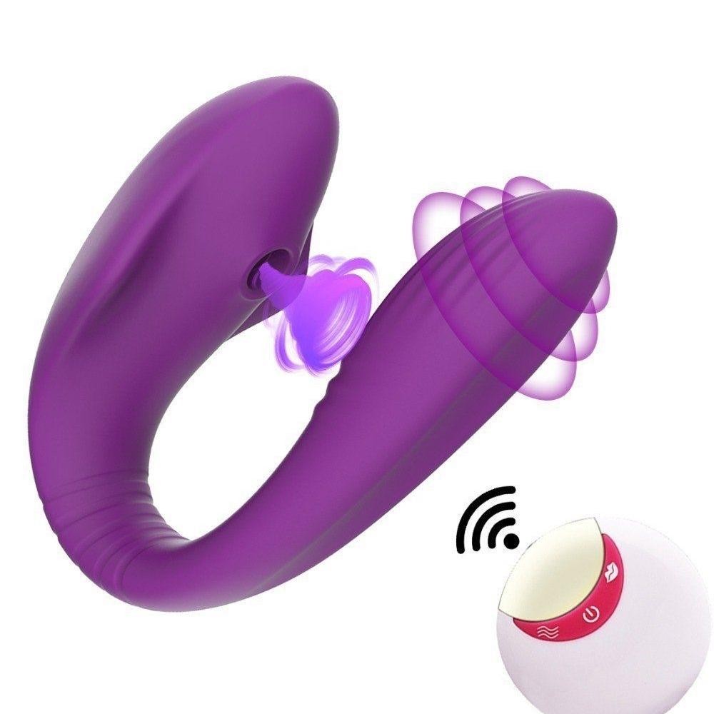 Erox Wearable Emiş Güçlü Giyilebilir Couples Vibratör Purple