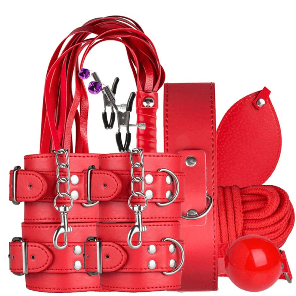 Erox Fetish Fantasy Series 8 Pcs. Fetiş Pozisyon Seti-Kırmızı