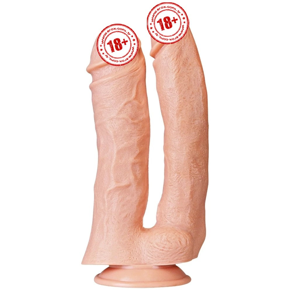 Lovetoy 12 Realistic Mega Double Dildo 33 Cm Çift Taraflı Realistik Penis