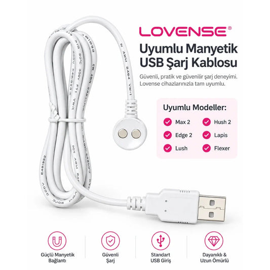 Lovense Uyumlu Manyetik USB Şarj Aleti