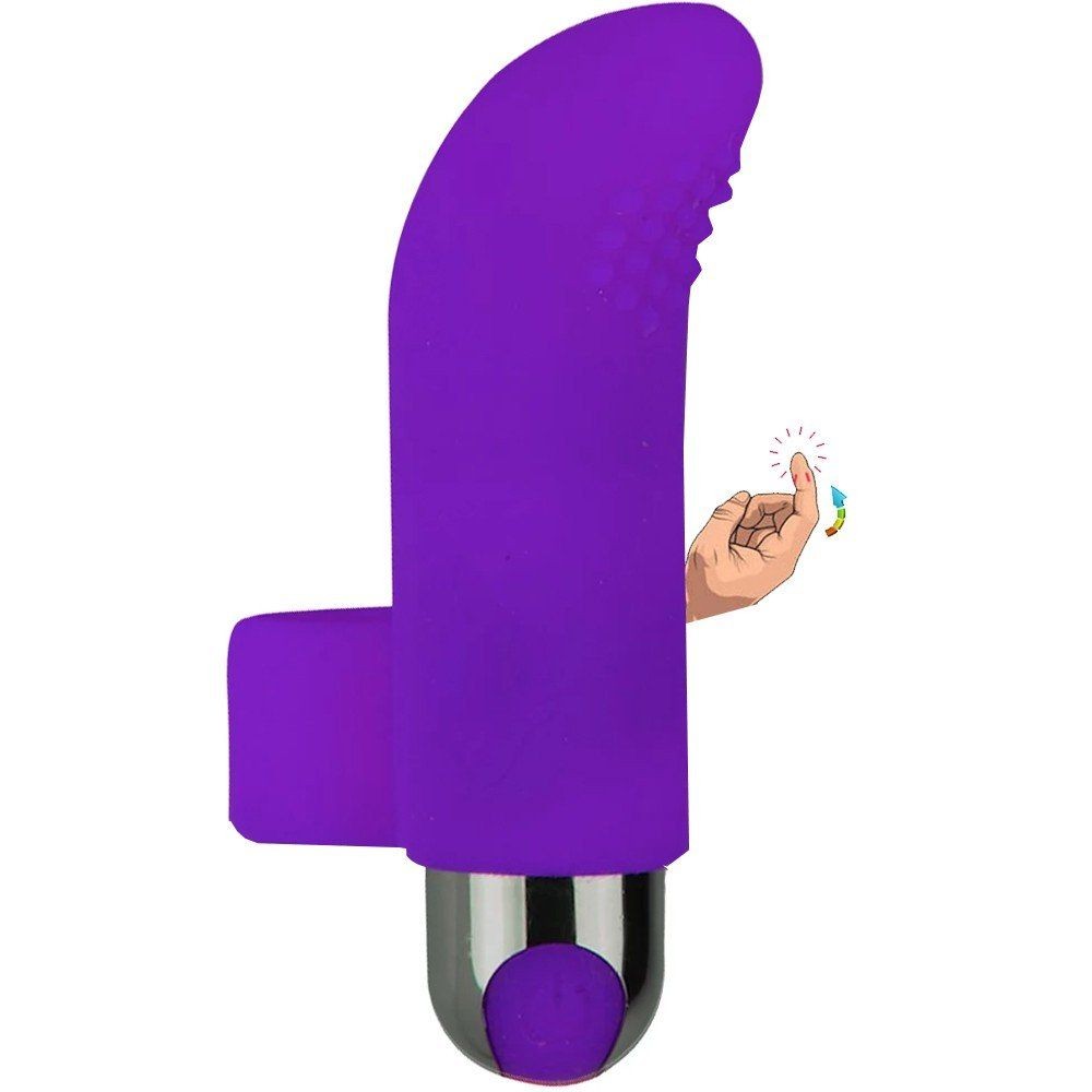 Erox Finger Vibe Çift Yönlü USB Şarjlı Parmak Vibratör-Purple