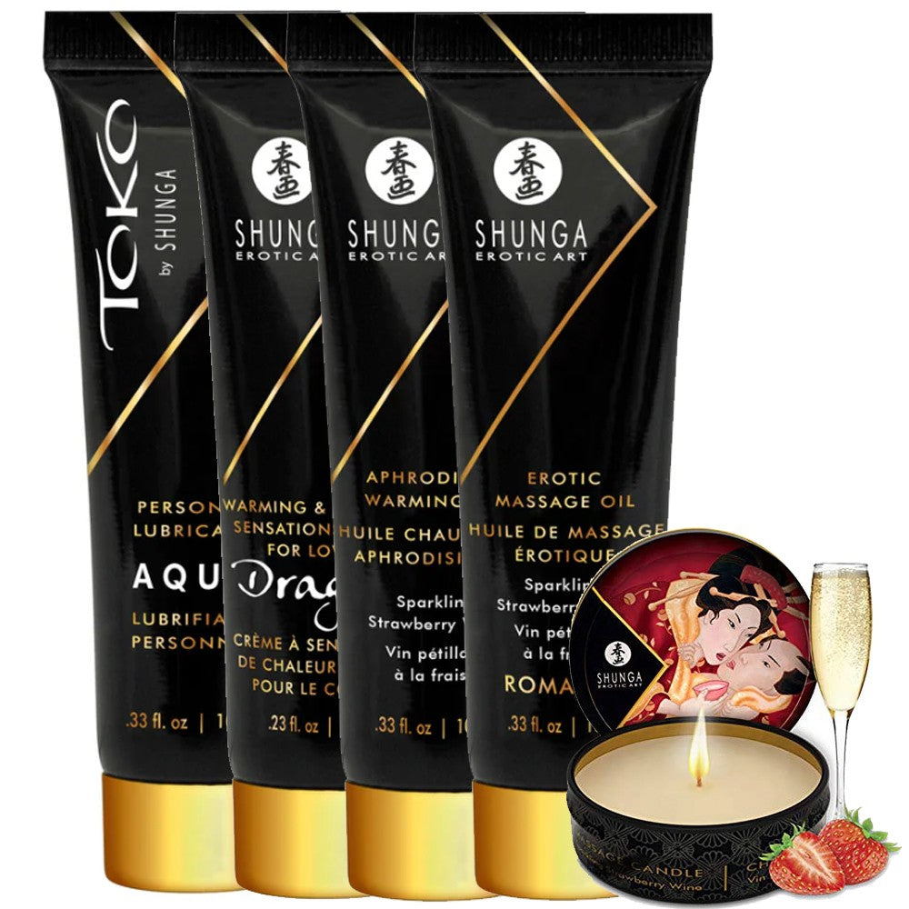 Shunga Geisha's Secrets Set Strawberyy Masaj Jel Seti