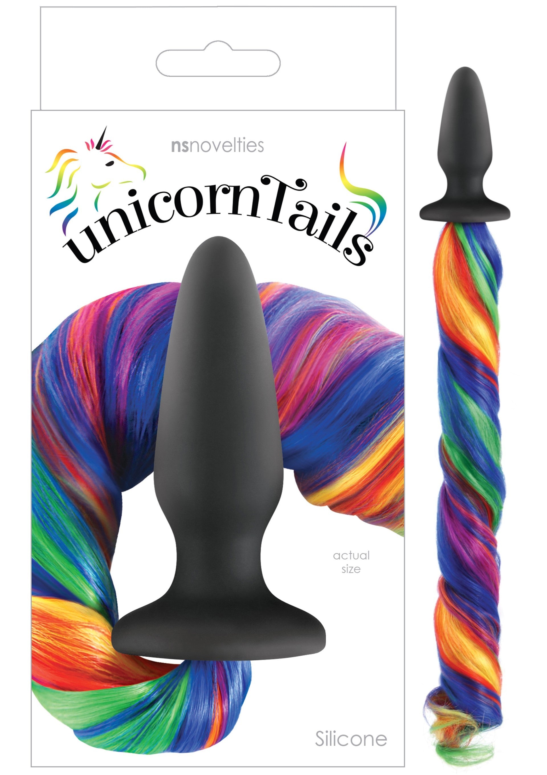 NS Novelties Unicorn Tails Kuyruklu Silikon Anal Plug Black
