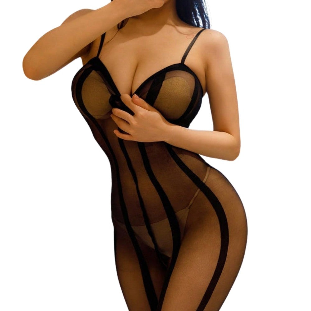Erox Fantasy Wear Esnek Seksi Transparan Vücut Çorabı