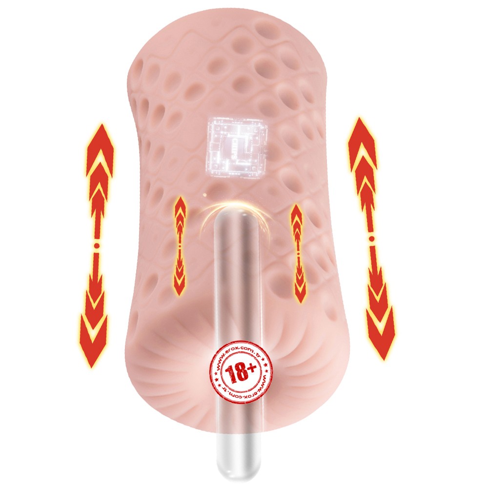 Shequ No.2 White Vagina İleri Geri Hareketli Vajina Masturbator SQ-MAT60137