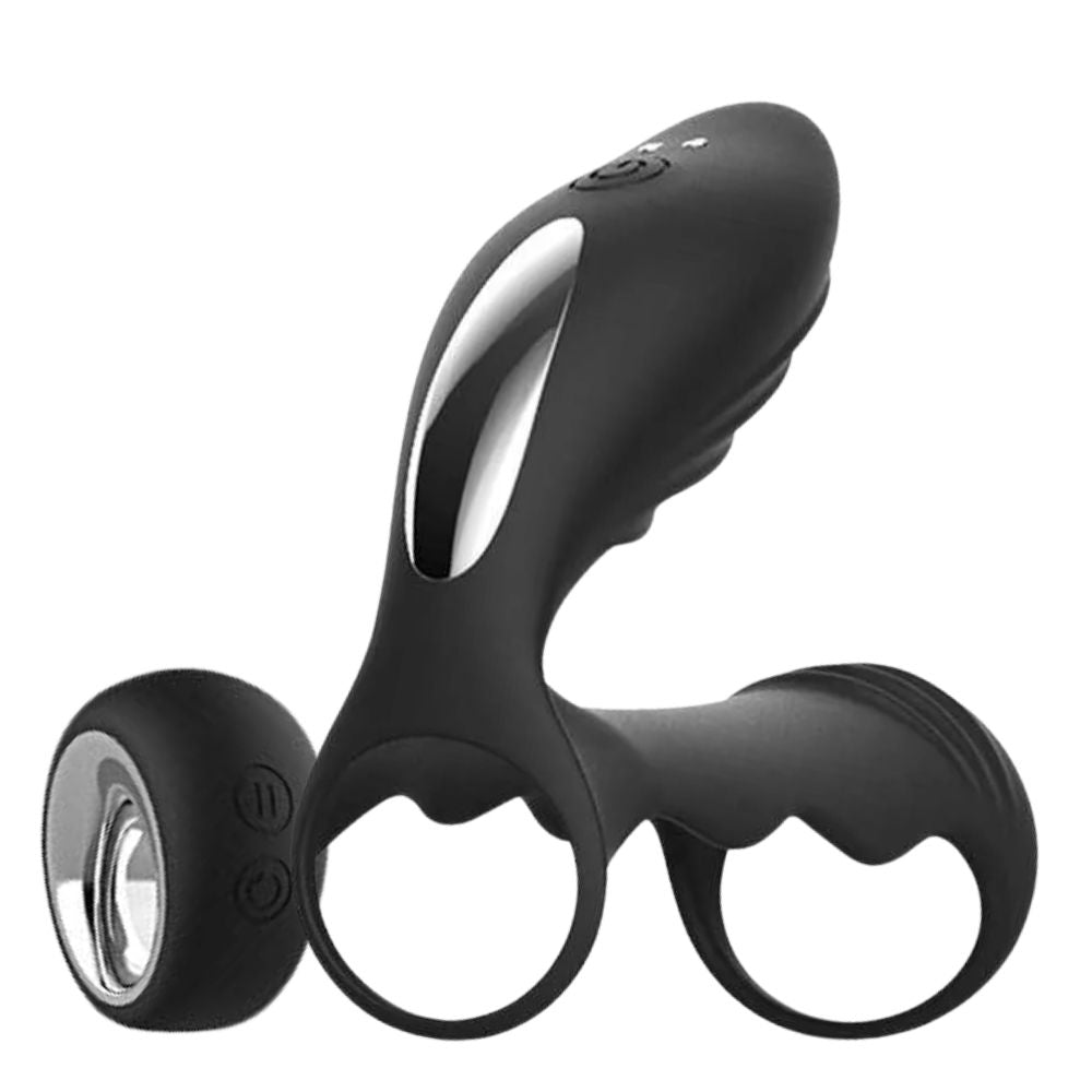 Cockring Clitoral Stimulation Uzaktan Kumandalı Penis Kafesi Siyah