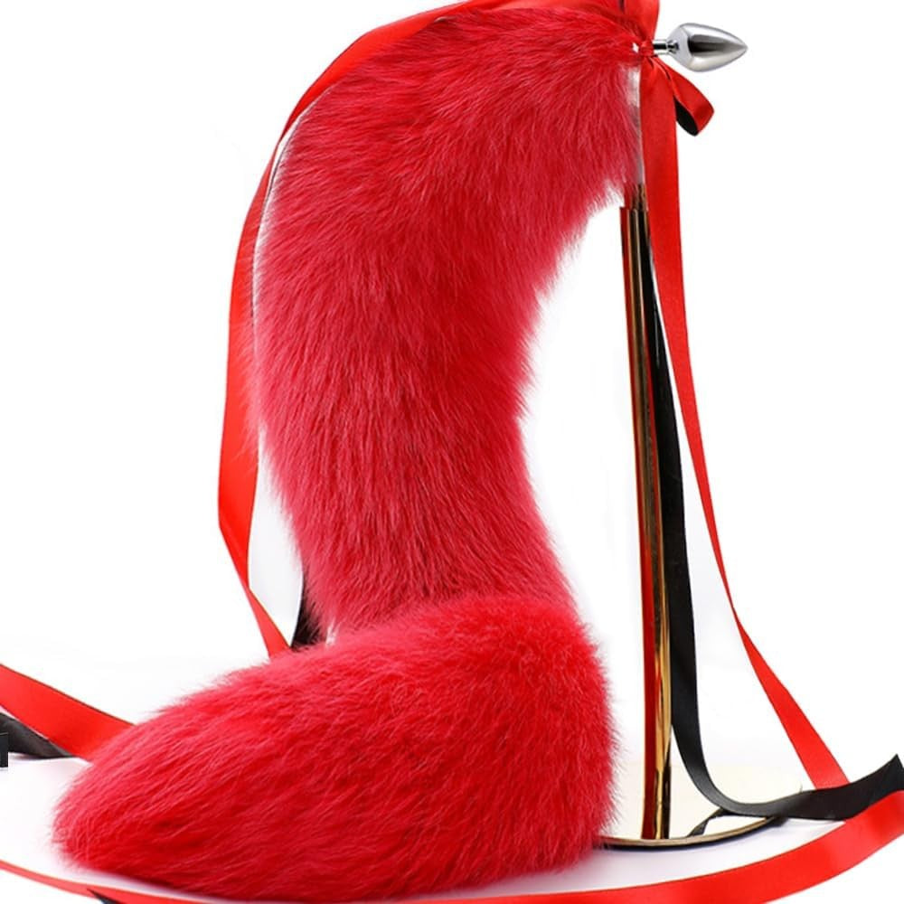 Fox Tail Butt Small Metal Kuyruklu Anal Plug Red