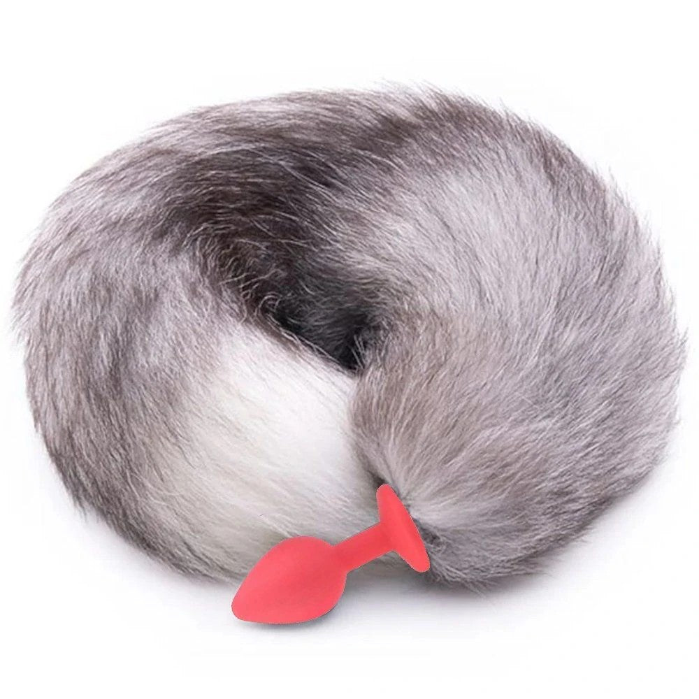 Anal Play Silicone Kuyruklu Anal Plug Red