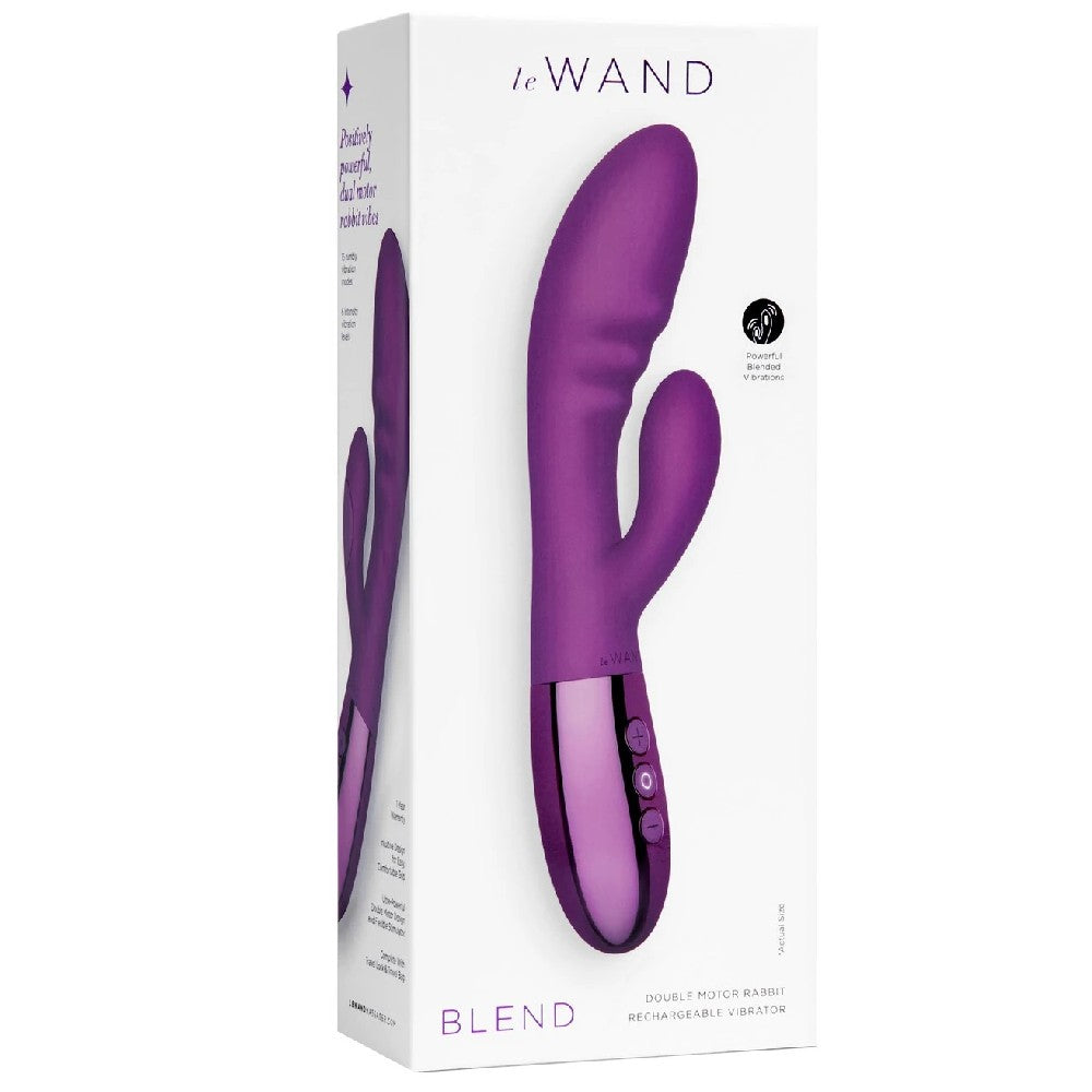 Le Wand Blend Silicone Dual Stimulation Klitoral Rabbit Vibratör Purple