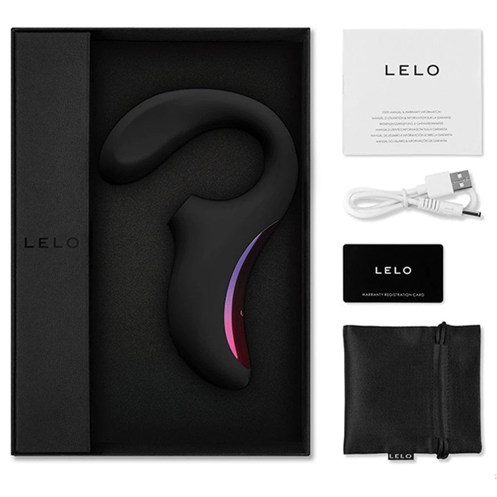 Lelo Enigma Dual Stimulation Sonic Massager Çift İşlevli Emiş Güçlü Vibrator Black