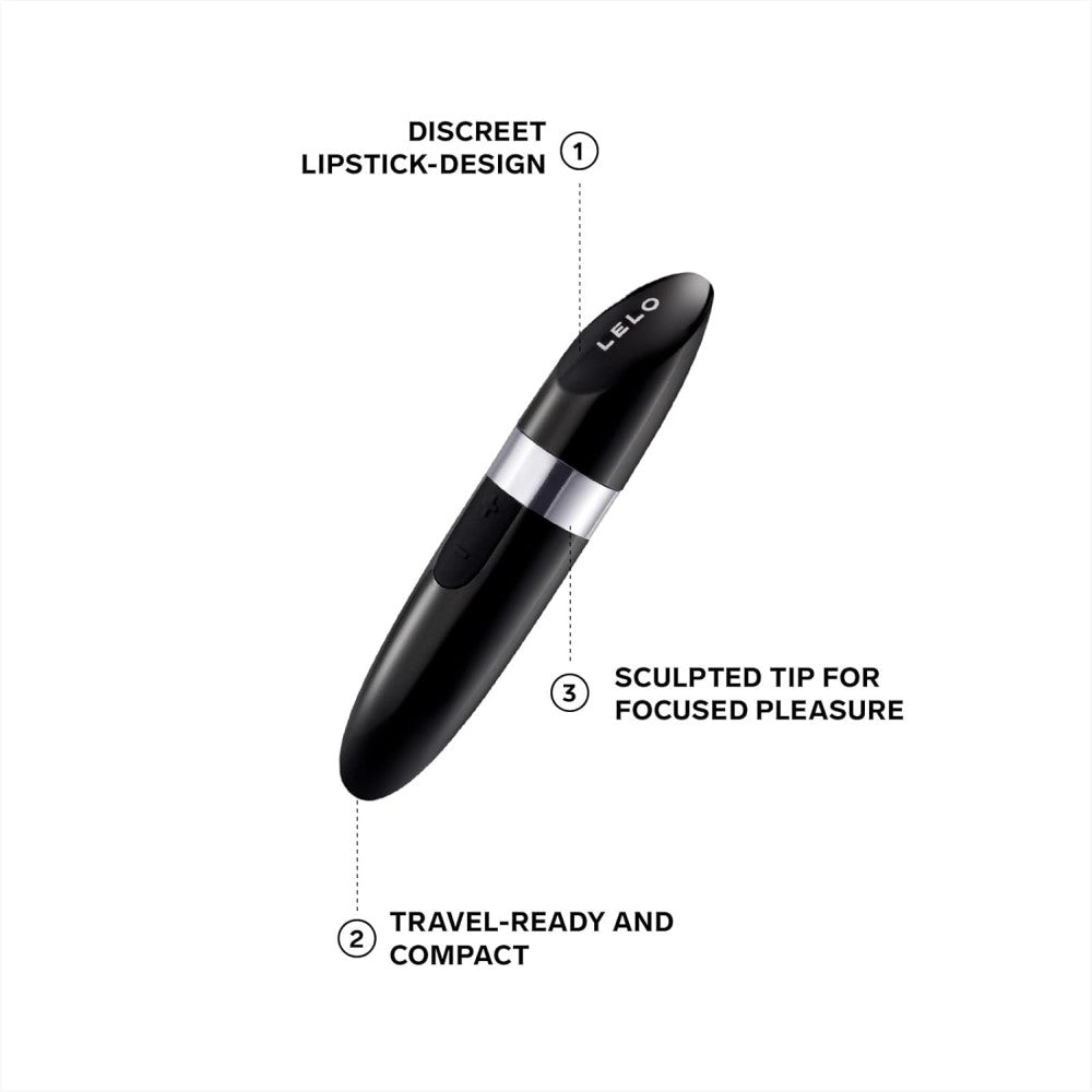 Lelo Mia 2 Personal Massager Lipstick Ruj Vibrator Black