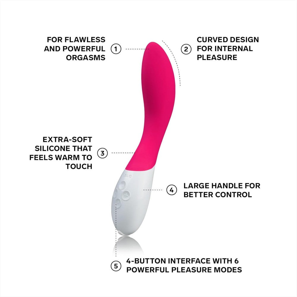 Lelo Mona 2 G-Spot Massager Vibrator Cerise