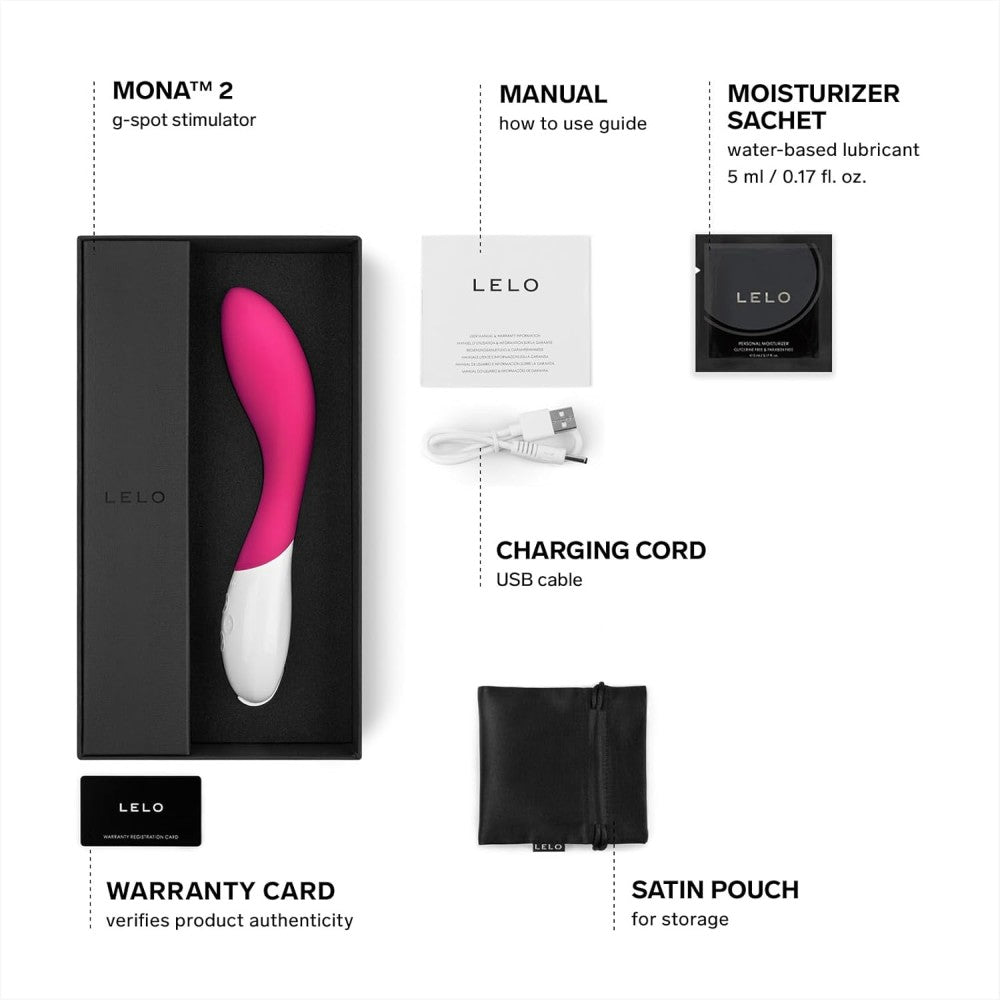 Lelo Mona 2 G-Spot Massager Vibrator Cerise