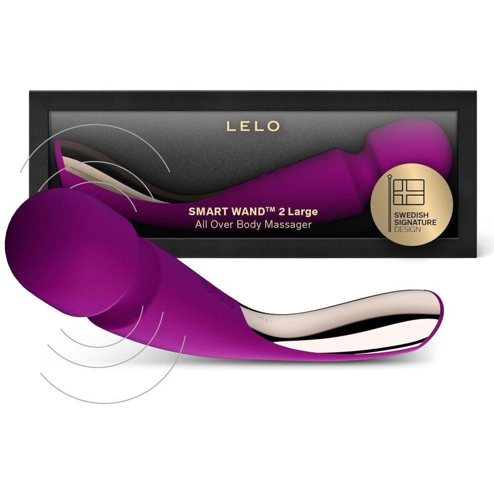 Lelo Smart Wand 2 Large Professional Masaj Wand Vibrator Deep Rose