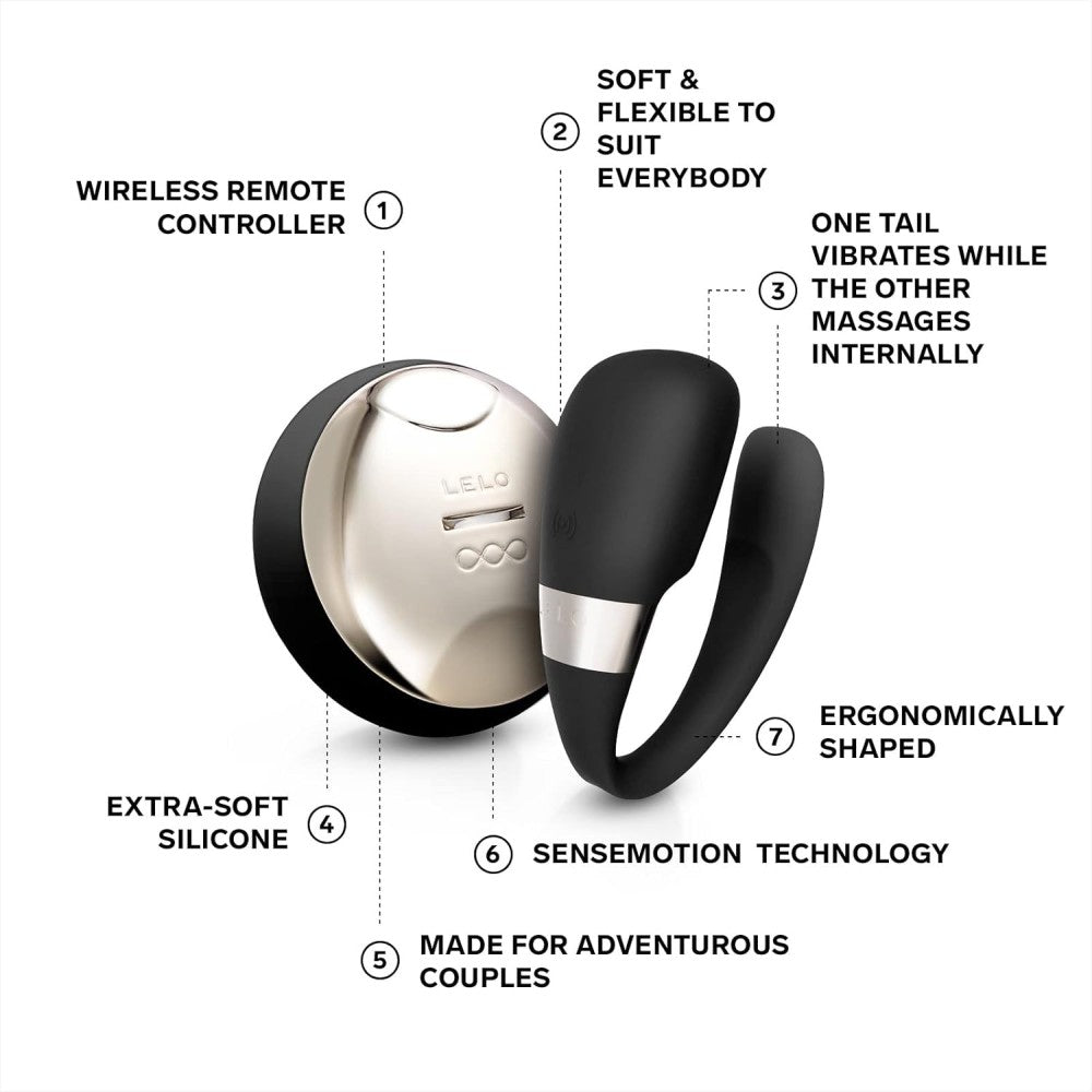Lelo Tiani™ 3 Remote Controled Couples Massager Uzaktan Kumandalı Vibrator Black