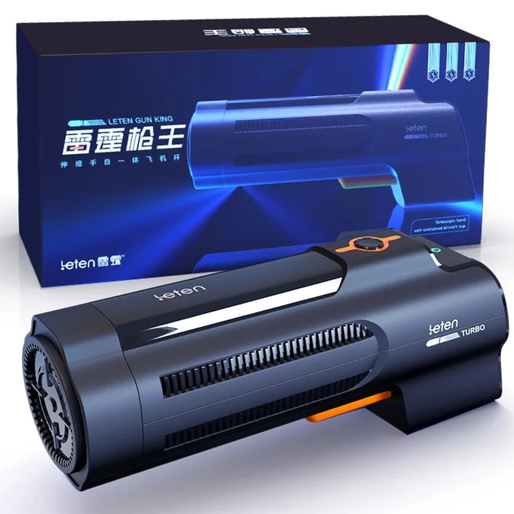 Leten Turbo Gun King 10 Teleskopik Titreşim Modu Otomatik Masturbator