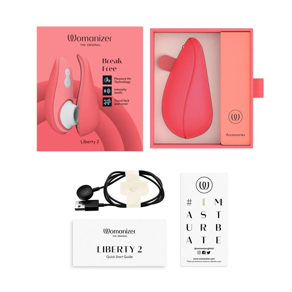 Womanizer Liberty 2 Pleasure Air Klitoris Stimülatörü Emiş Güçlü Vibratör Vibrant Rose