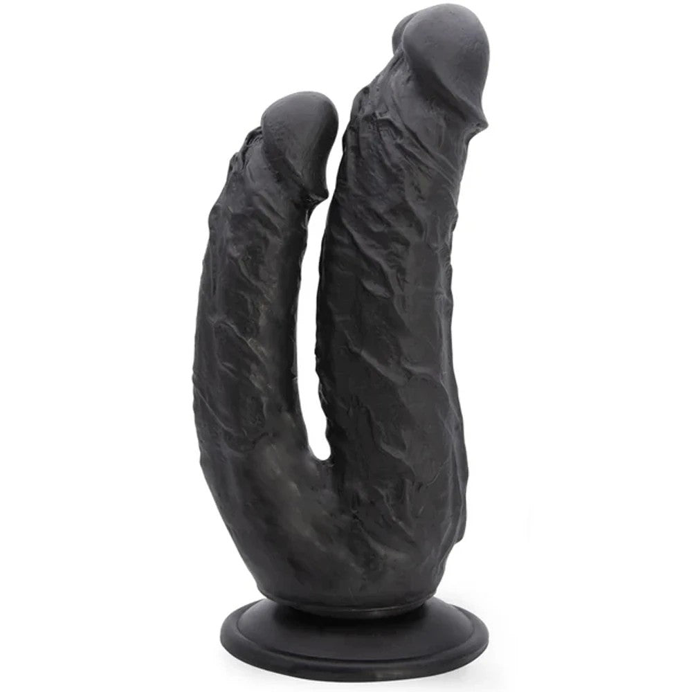 Dildo Series Lifelike G-Spot Anal ve Vajinal Çift Taraflı Realistik Penis Black