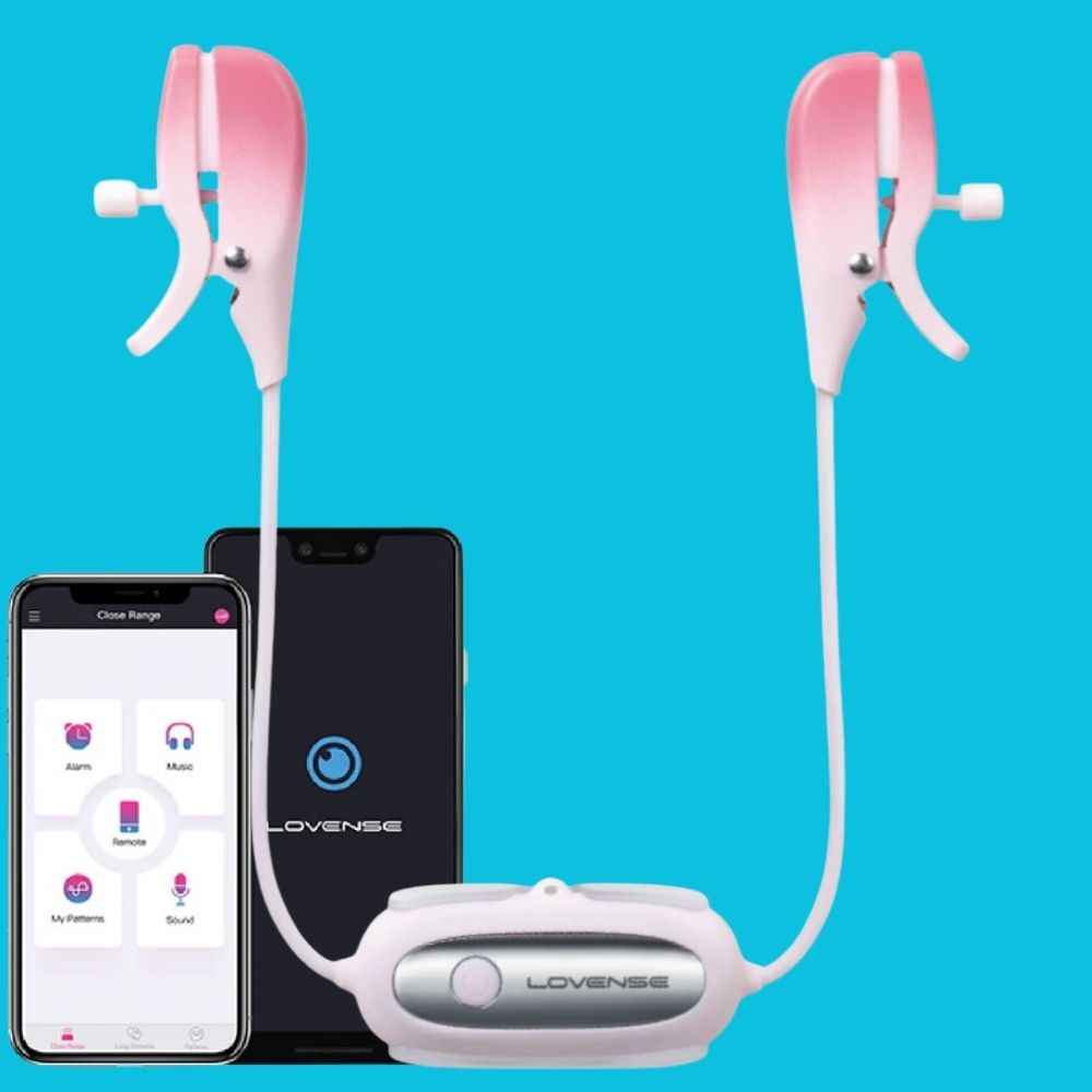 Lovense Gemini Telefon Kontrollü Vibrating Nipple Clamps Vibrator