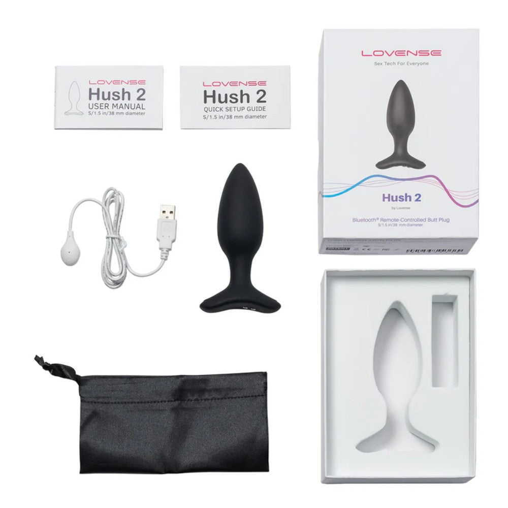 Lovense Hush 2 Butt Plug S 38 mm Telefon Kontrollü Anal Vibratör