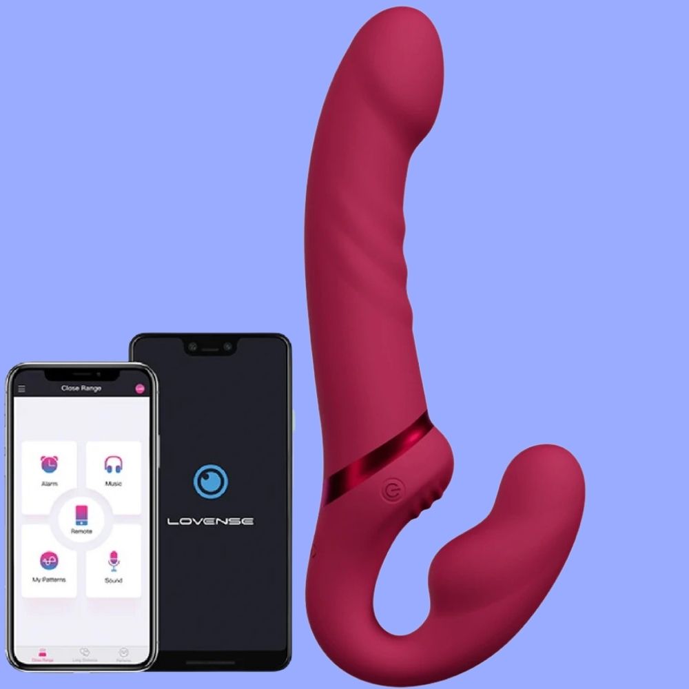 Lovense Lapis Uygulama Kontrollü Titreşimli Straples Strap-On