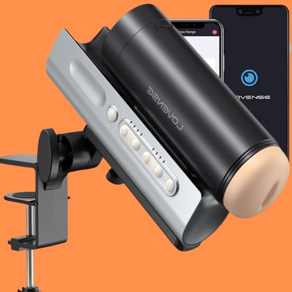 Lovense Solace Pro AI Destekli Telefon Kontrollü İleri Geri Hareketli Mastürbator