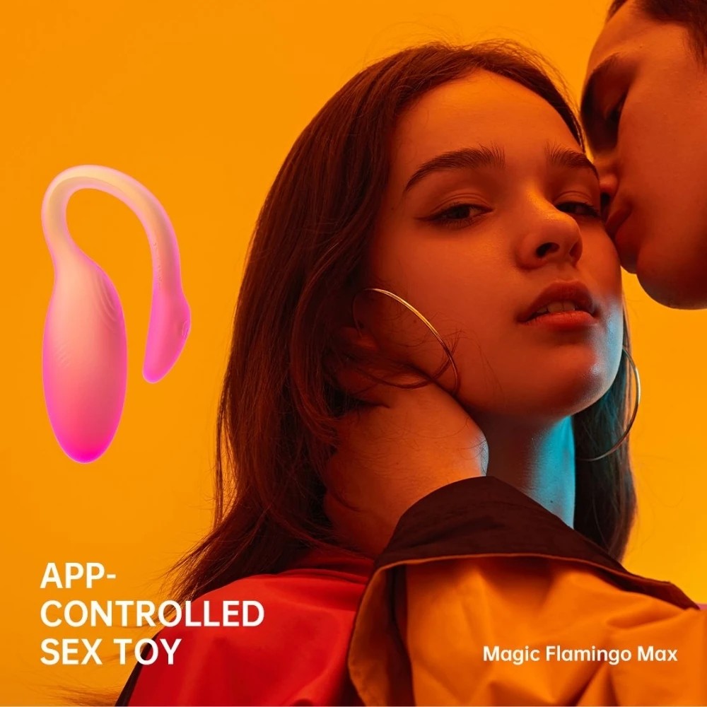 Magic Motion Flamingo Max Vibrating Egg Giyilebilir Telefon Kontrollü Vibratör Orange