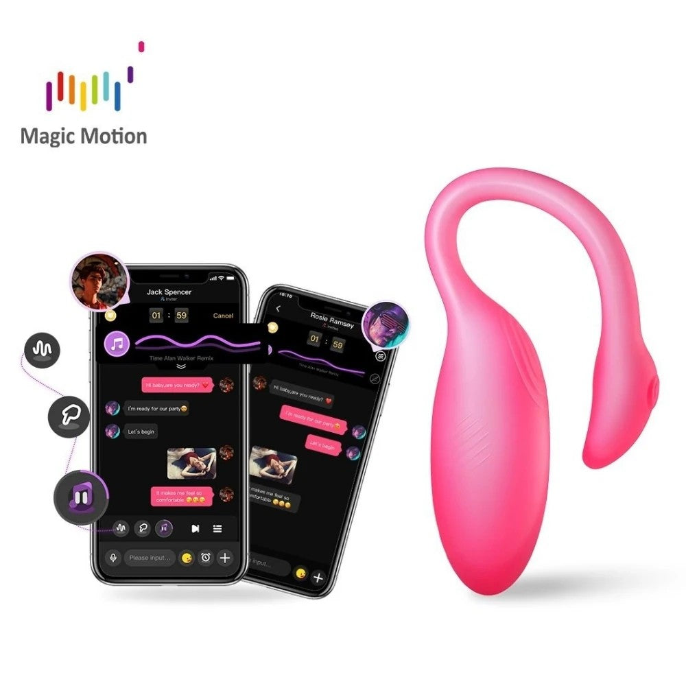 Magic Motion Flamingo Max Vibrating Egg Giyilebilir Telefon Kontrollü Vibratör Pink
