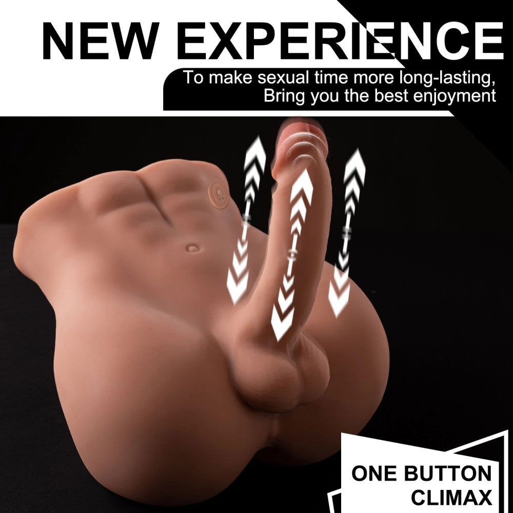 Shequ Bartlett Ass Hareketli Realistik Erkek Yarım Vücut Masturbator SQ-MAR30019V