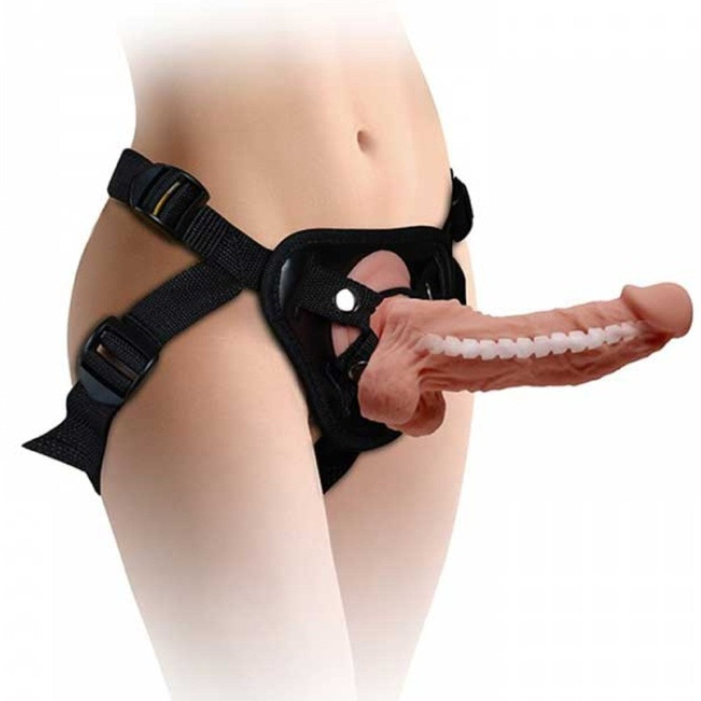 Mars 19.5 cm Belden Bağlamalı Kemerli Realistik Dildo Strapon