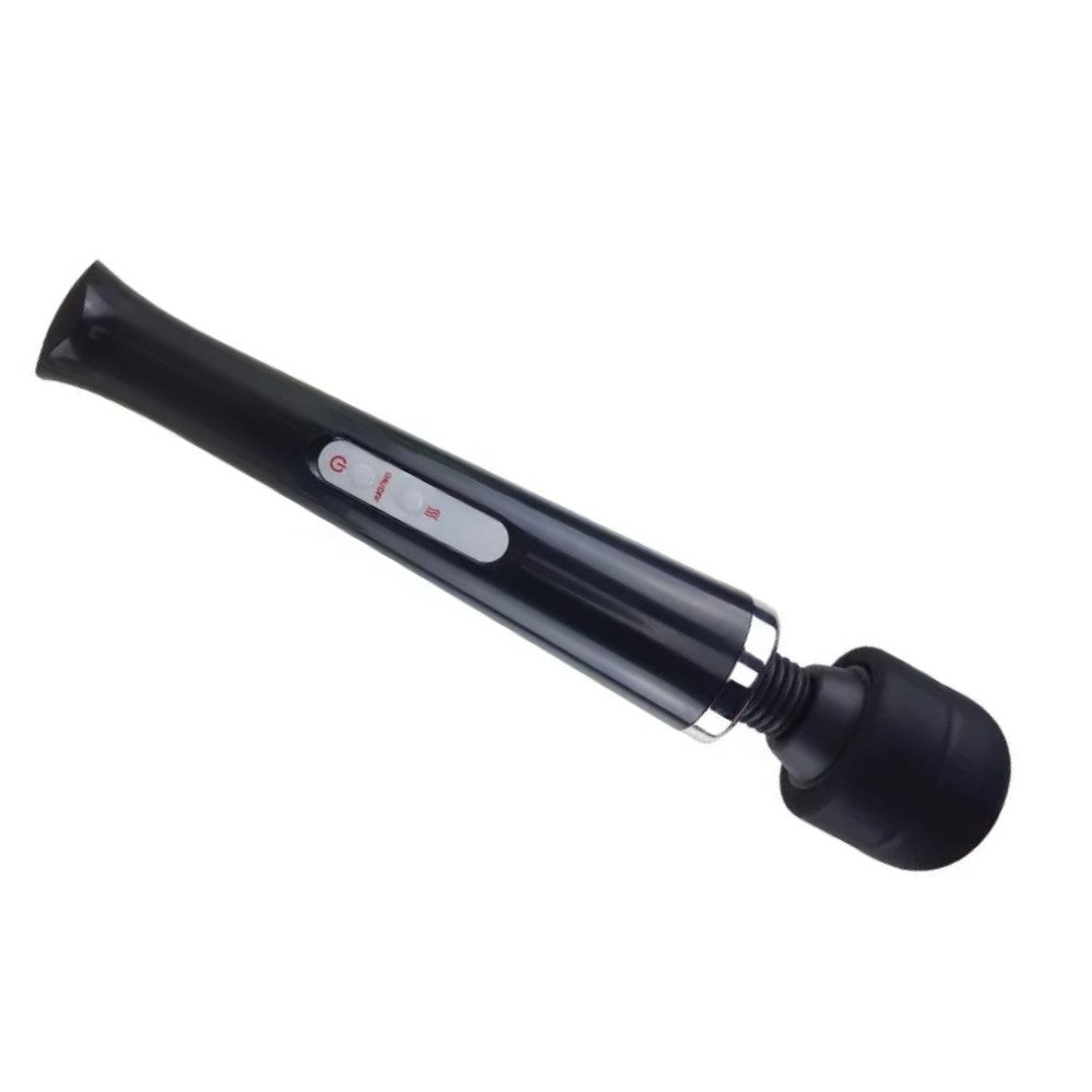 Powerful Magic Massager 10 Modlu Şarjlı Magic Wand Vibrator Black