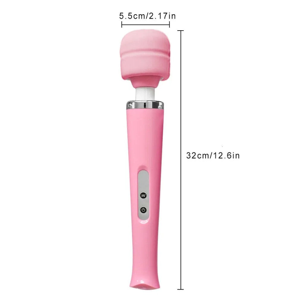 Powerful Magic Massager 10 Modlu Şarjlı Magic Wand Vibrator Pink