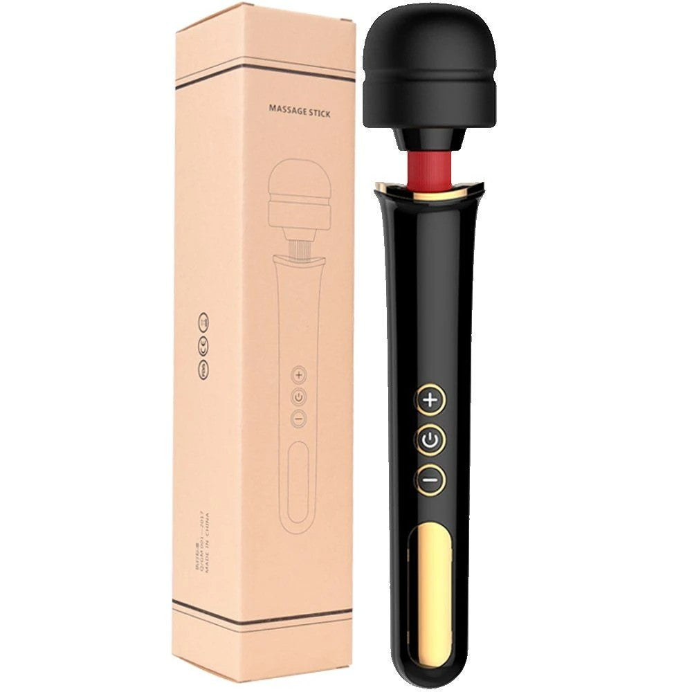 Powerful Vibrating Clitoris Female AV Magic Massage Wand Vibrator Black