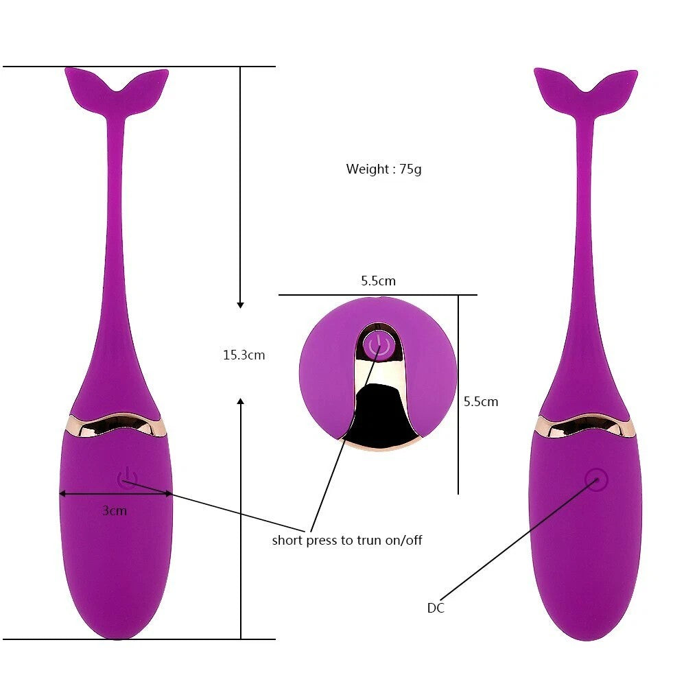 Private De Luxe Uzaktan Kumandalı Kegel Egg Vibrator Purple