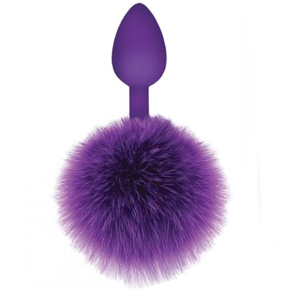 Anal Play Silicone  Bunny Tail Kuyruklu Anal Plug Purple