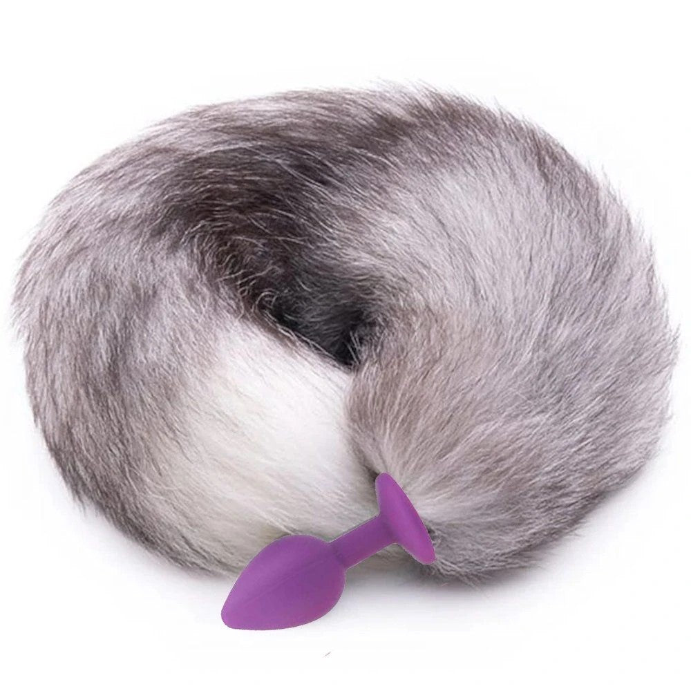 Anal Play Silicone Kuyruklu Anal Plug Purple