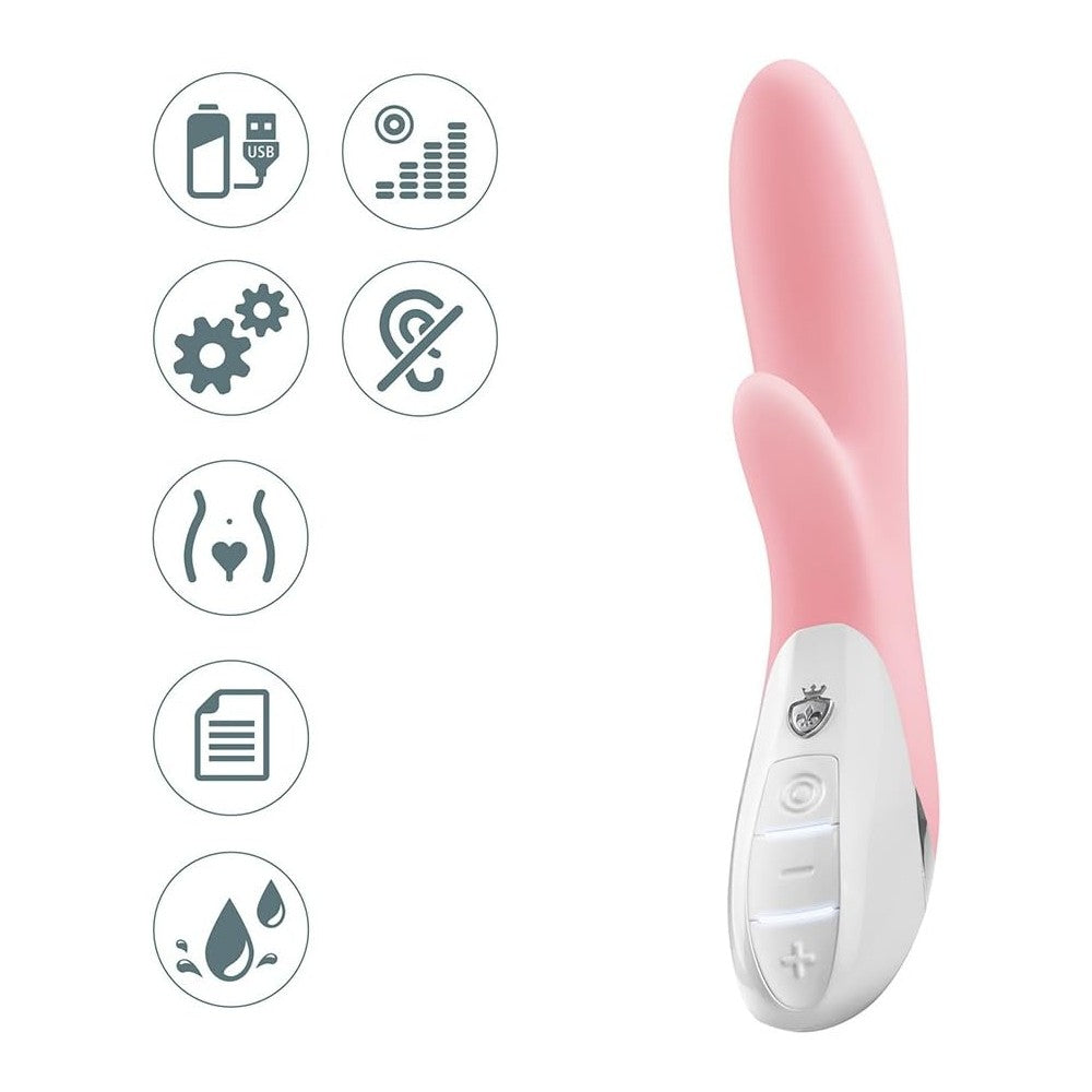Mystim Danny Divido Silicone Rabbit Vibrator Pink