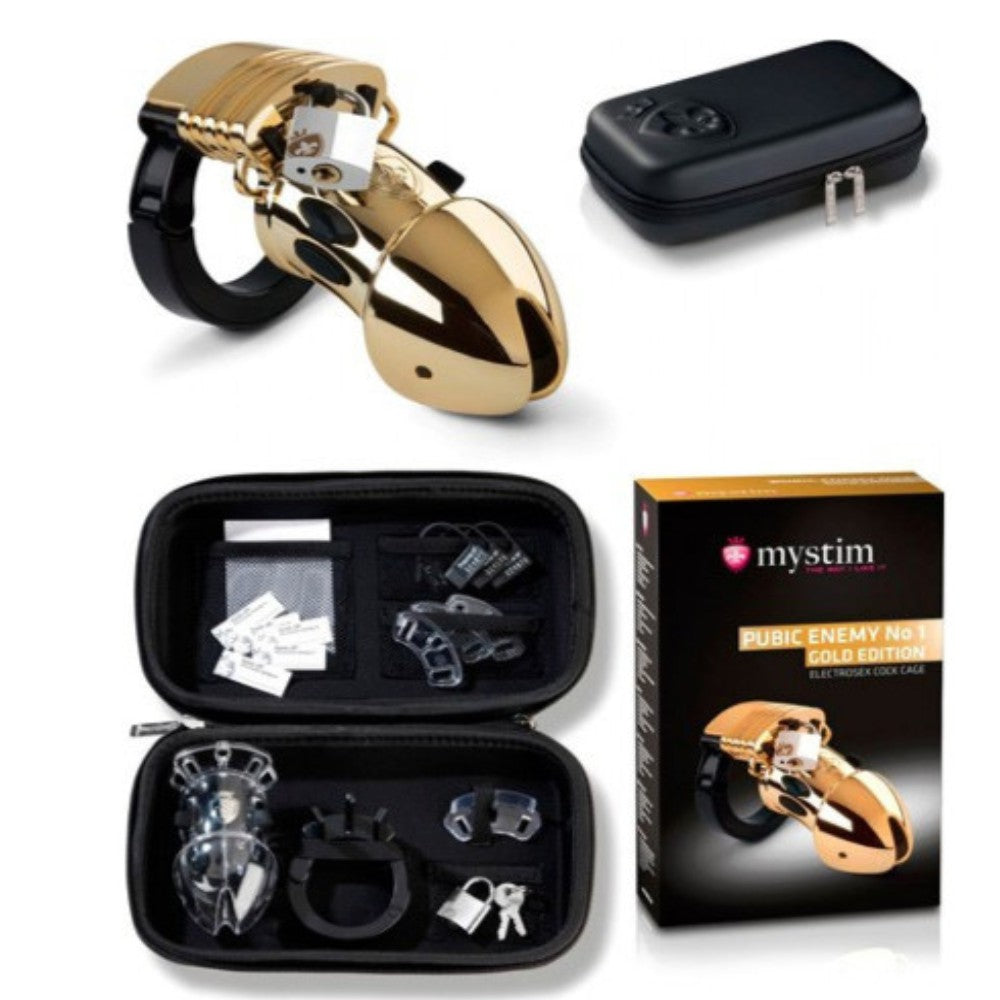 Mystim Pubic Enemy No.1 Gold Edition Penis Kafesi