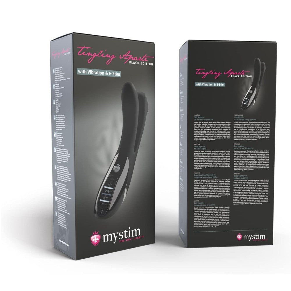 Mystim Tickling Aparte Black Edition Rabbit G-Spot Vibrator