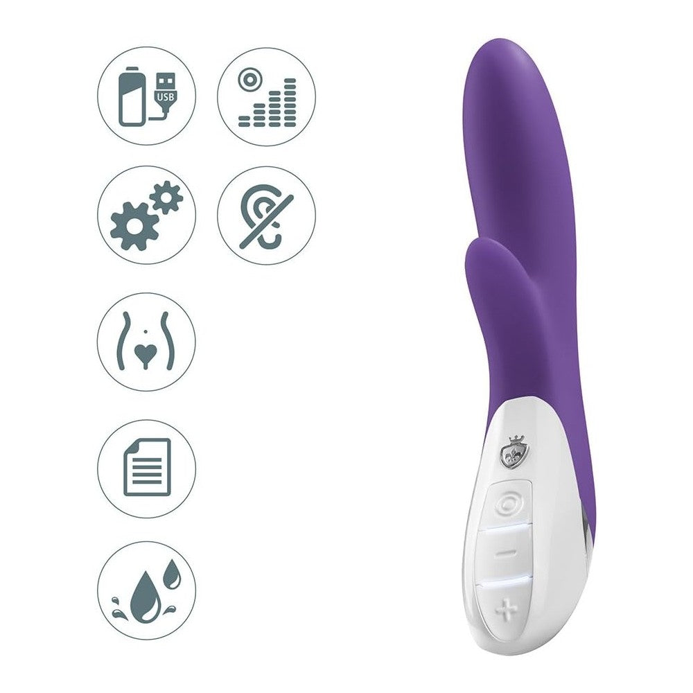 Mystim Danny Divido Silicone Rabbit Vibrator Purple