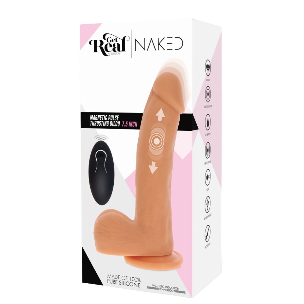 ToyJoy Get Real Naked 19,5 cm Magnetic Pulse Vibrating Thrusting Dildo