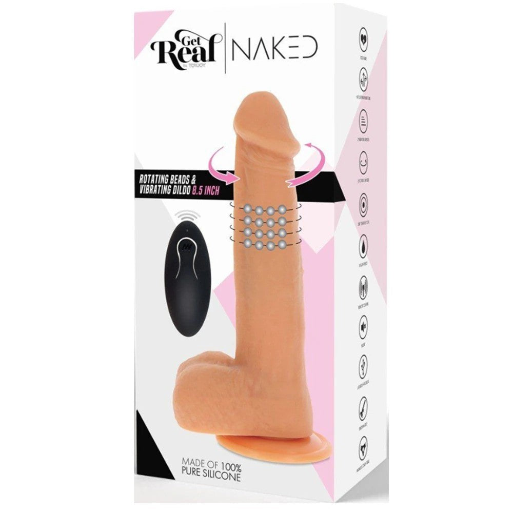 ToyJoy Get Real Naked 21 cm Rotating Beads Vibrating Dildo